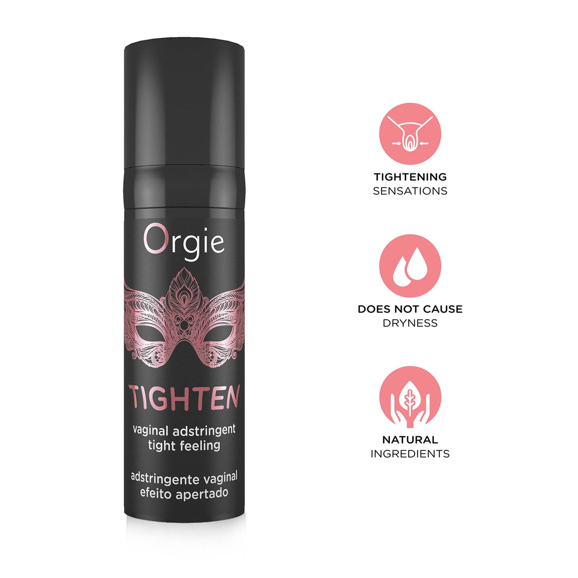 Orgie Friction & Contour Gel. A discreet tube of tightening gel designed to increase intimate contact and sensation