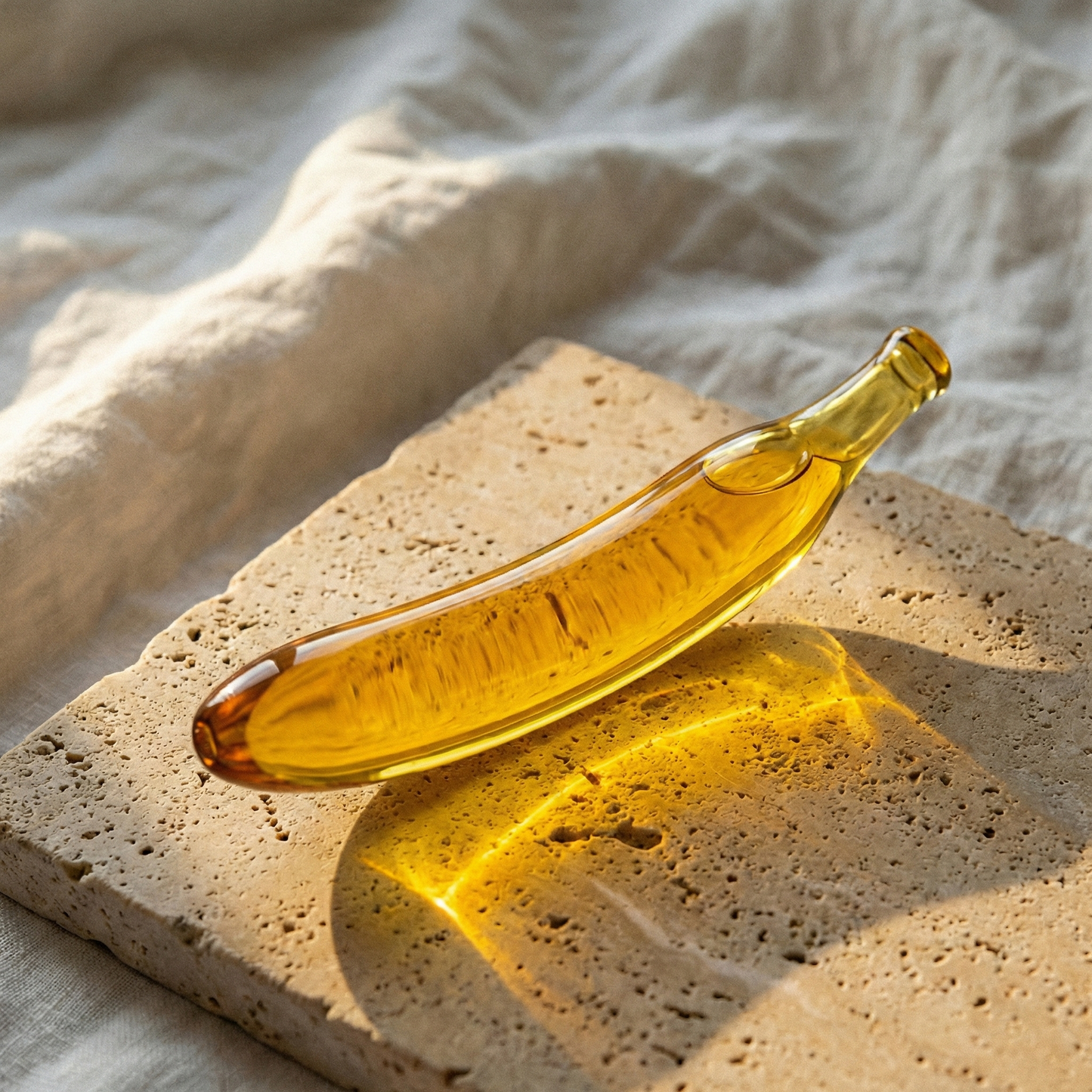 THE CITRINE | Luxury Curved Glass Dildo